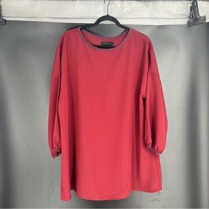 Hatch maternity dress orange pink long sleeve short loose